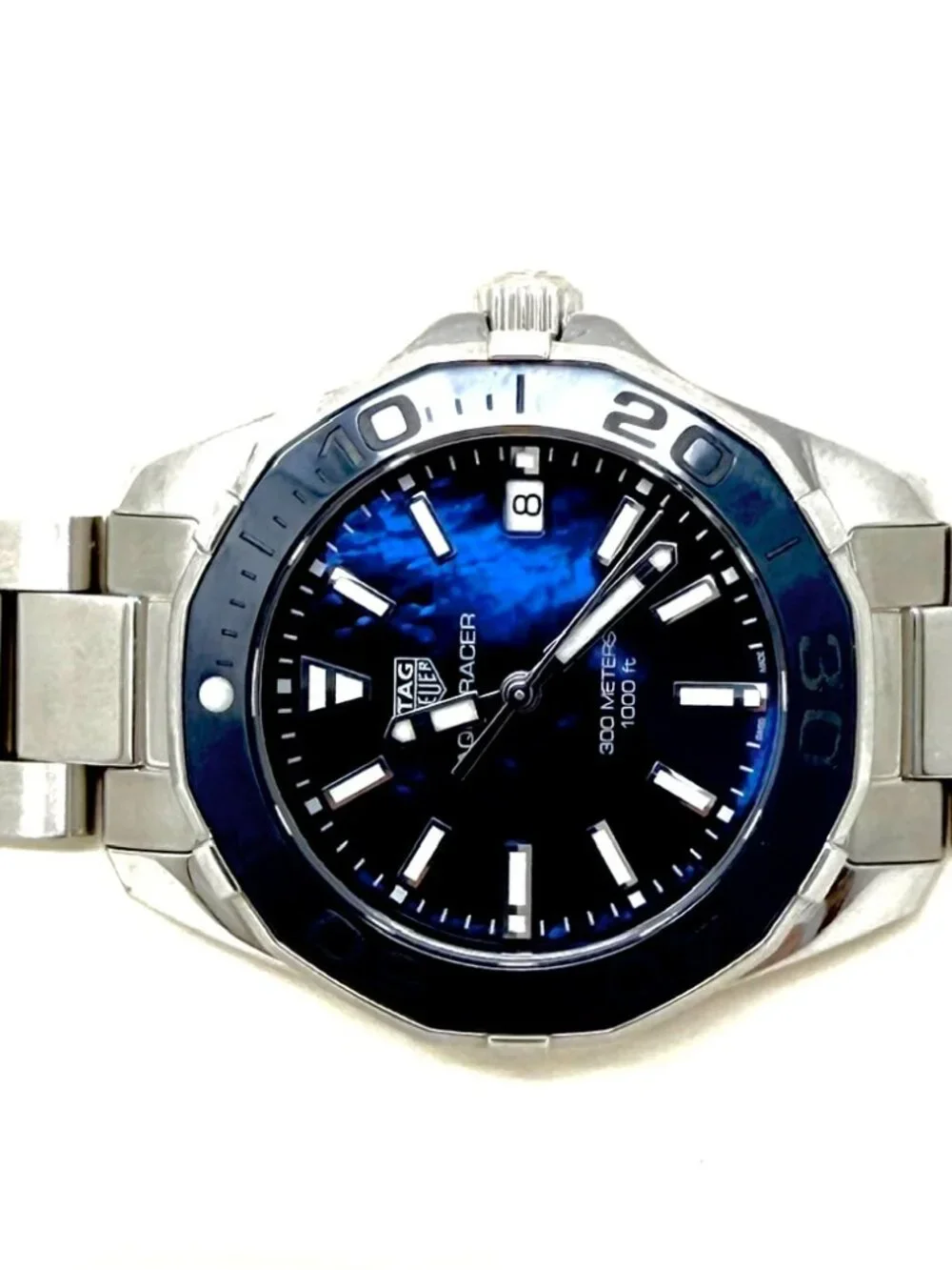 Tag Heuer Aquaracer WAY131S Steel Ceramic Mother of Pearl Blue Dial Womens Watch